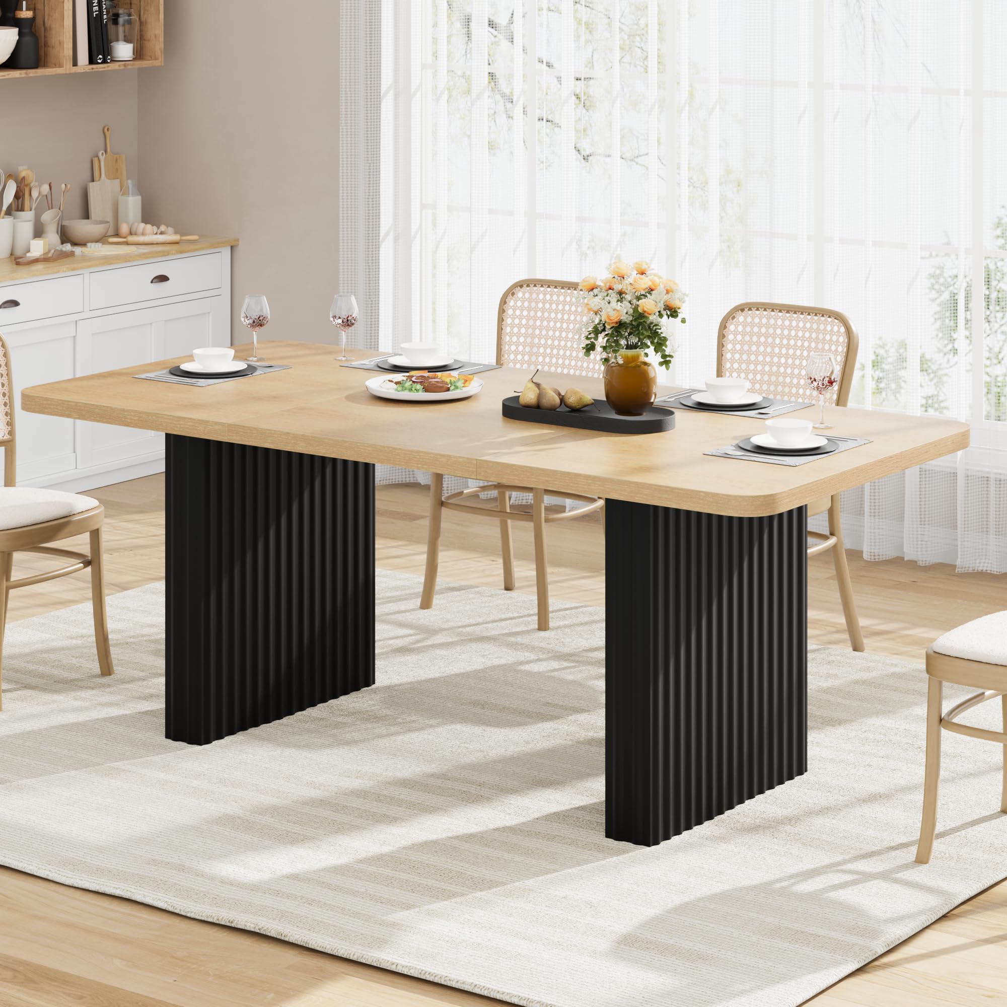 Kitchen Appliances Table - 71 inch industriële eettafel voor 6-8