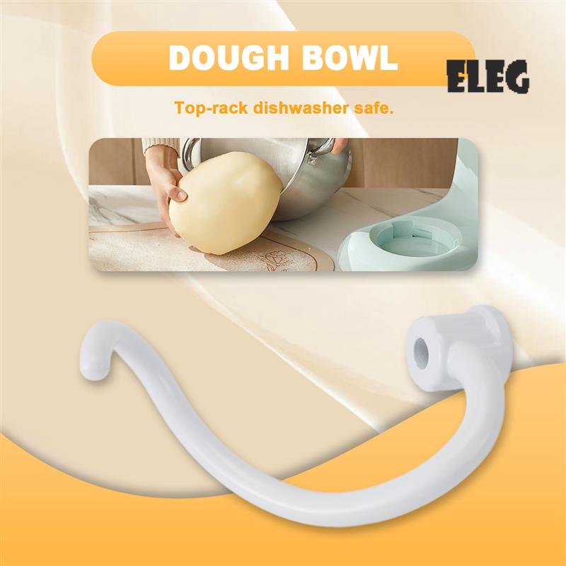 Stand Mixer Bowl - ELEG-spiraal gecoate metalen deeghaak Spiraal gecoate