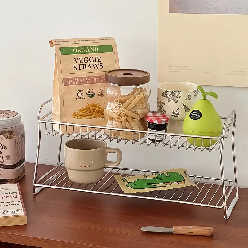 Kitchen Appliances Table - 2-laags aanrechtopbergrek - voor keuken, badkamer,