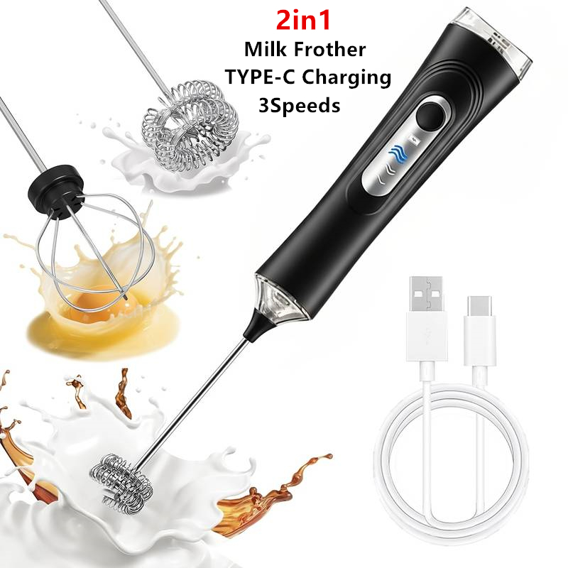 Milk Frother Automatic - Elektrische Melkopschuimer + Eierklopper Draadloos Type-C