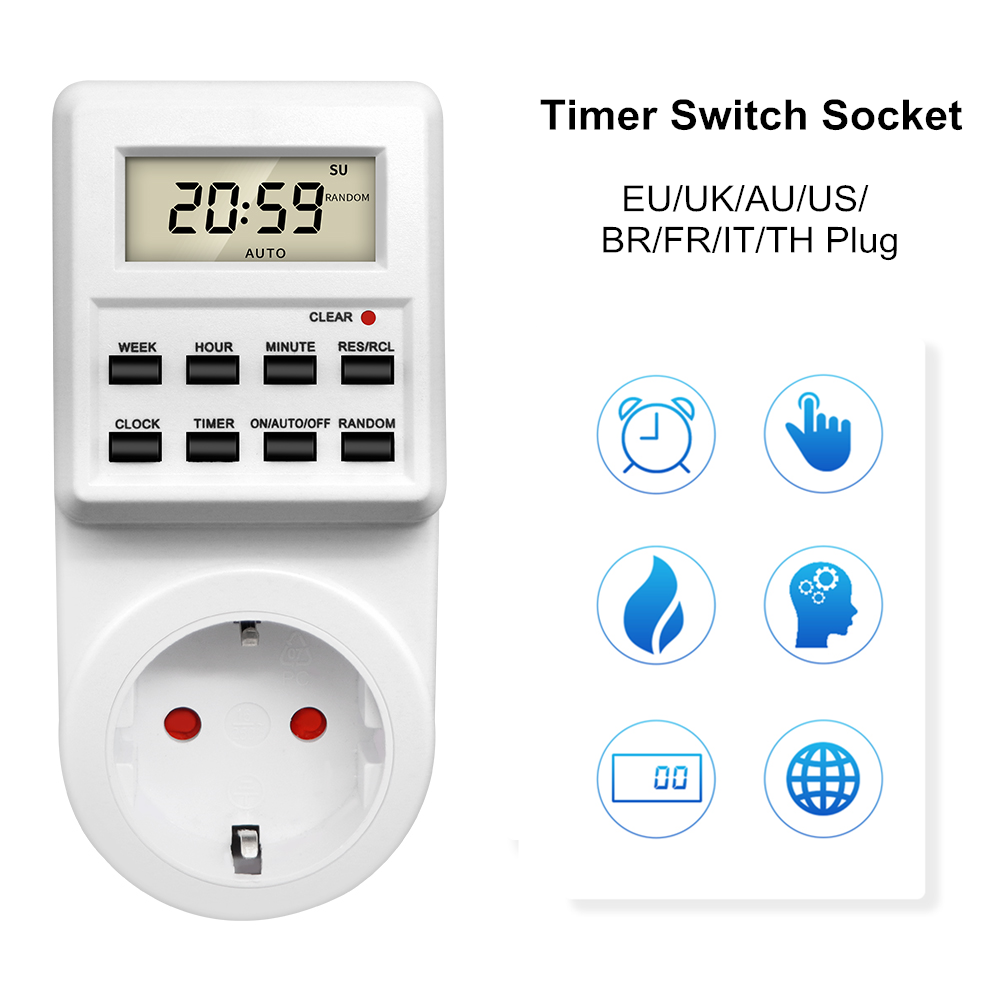 Kitchen Appliances Uk - Elektronische digitale timer schakelaar stopcontact 24