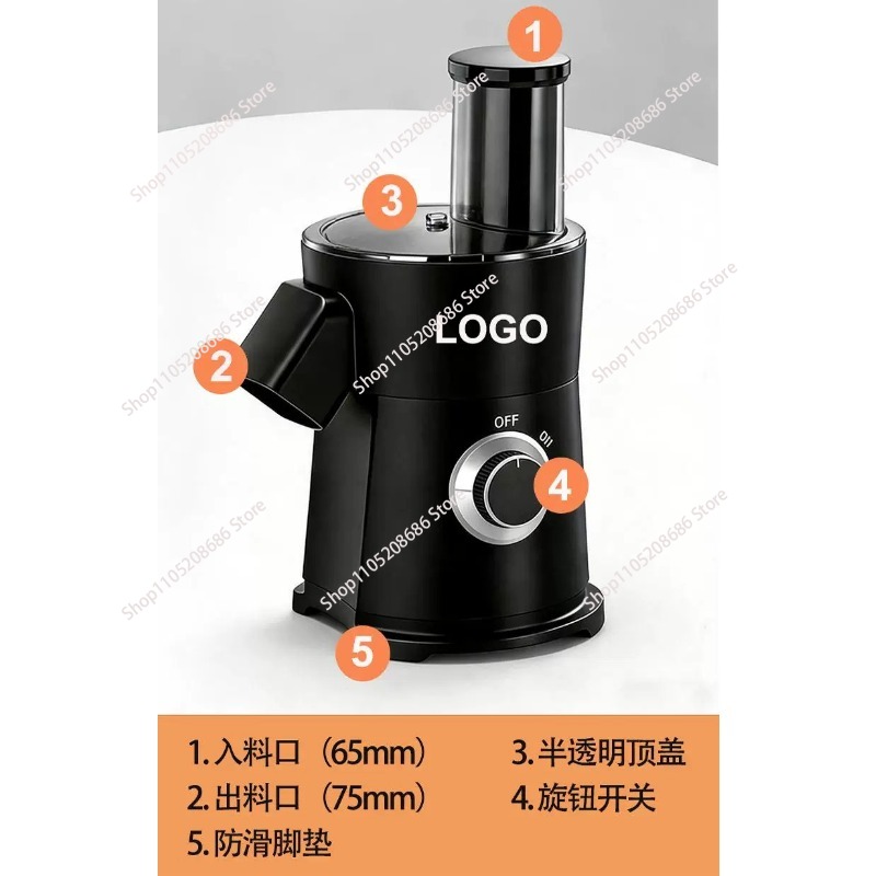 Food Processor Large - Elektrische groentesnijder, automatische grote mondvoedselverwerker voor