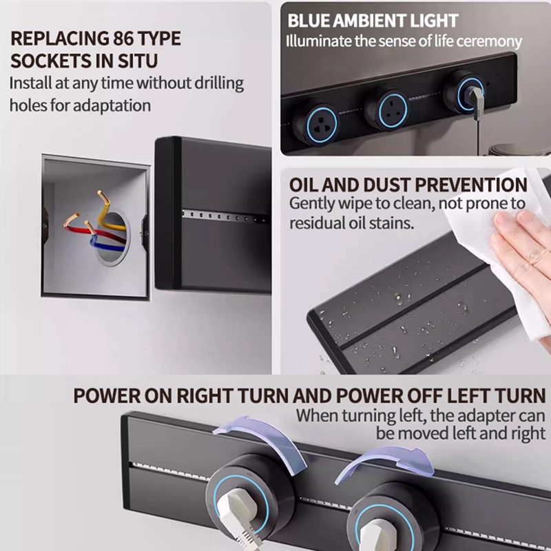 Kitchen Appliances Uk - Stopcontact Power Rail Socket Verborgen verborgen