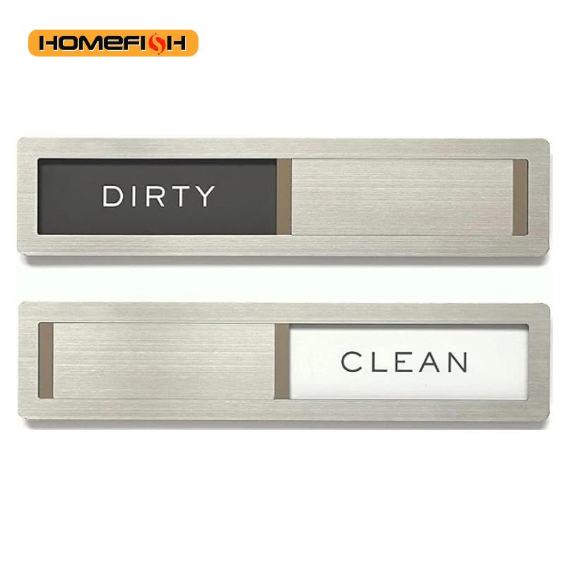 Kitchen Appliances White - Vaatwassermagneet Clean Dirty Sign, Premium roestvrij