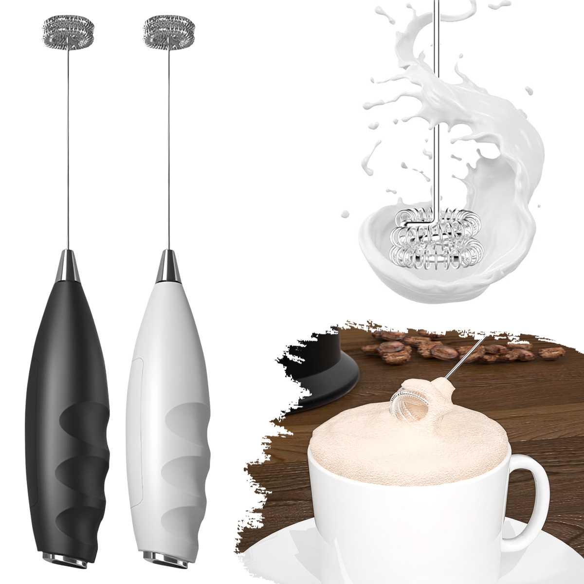 Hand Mixer Electric - Koffie elektrische melkopschuimer elektrische garde draadloze
