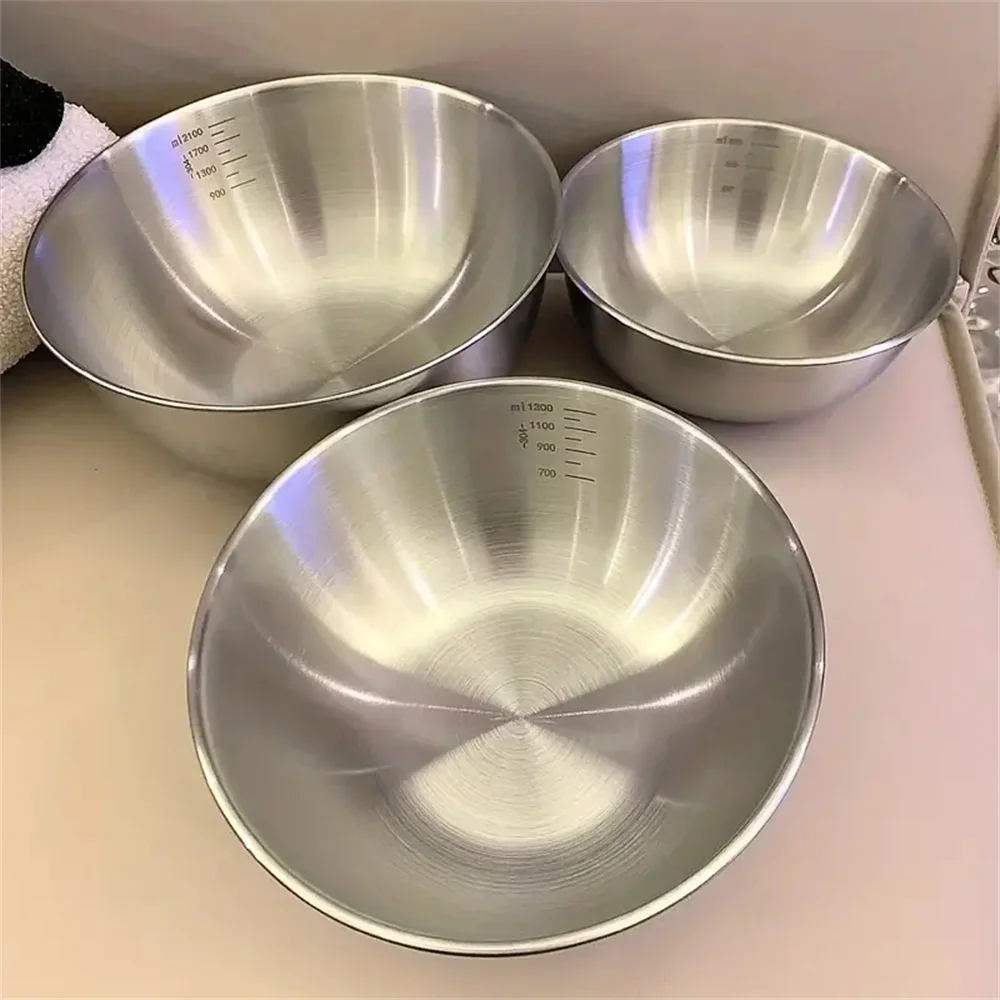 Stand Mixer Bowl - 1-3-delige RVS kommenset met weegschaal voor