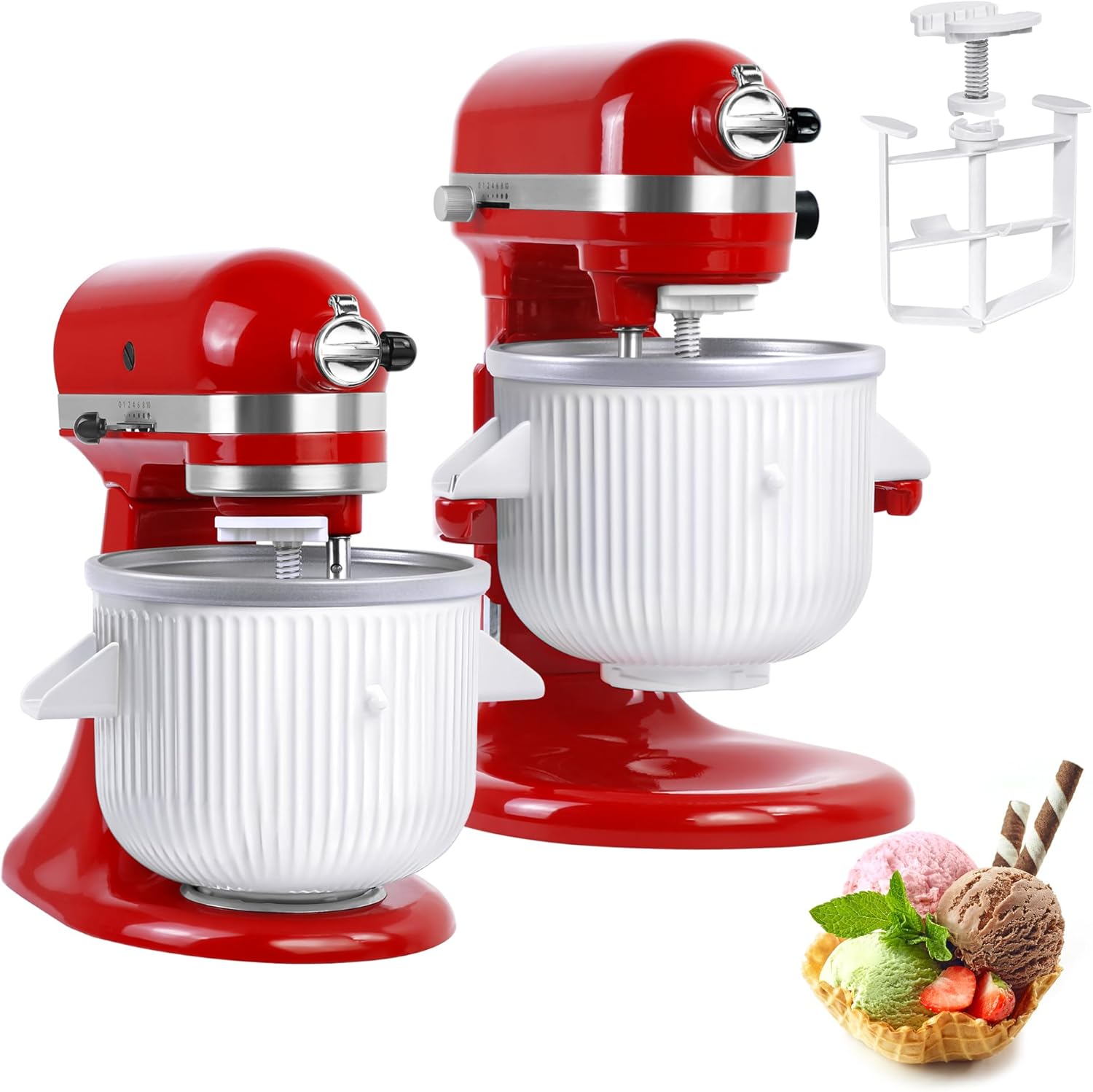 Stand Mixer Bowl - IJsmachine-opzetstuk voor KitchenAid-mixers - Compatibel met