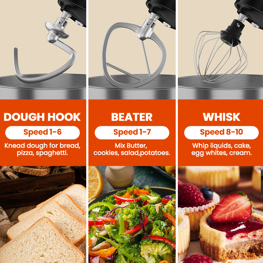 5L Staande Mixer, 1500W Elektr - Stand Mixer Bowl recensie en prijs