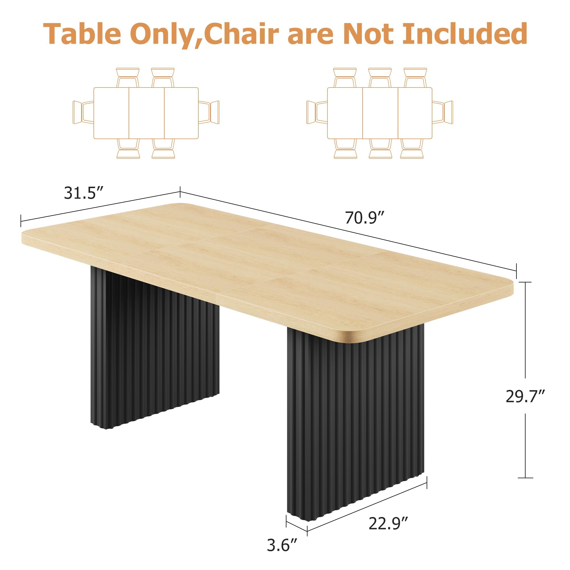 71 inch industriële eettafel v - Kitchen Appliances Table recensie en prijs