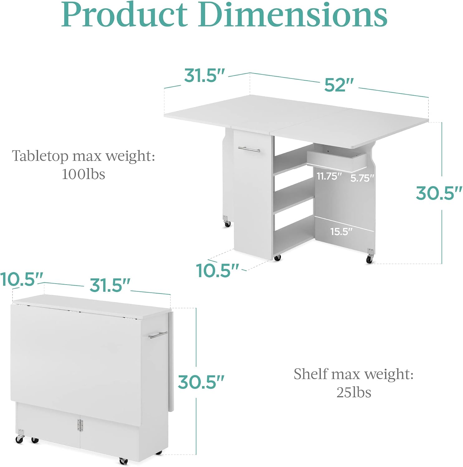 Opvouwbare eettafel, multifunc - Kitchen Appliances Table recensie en prijs