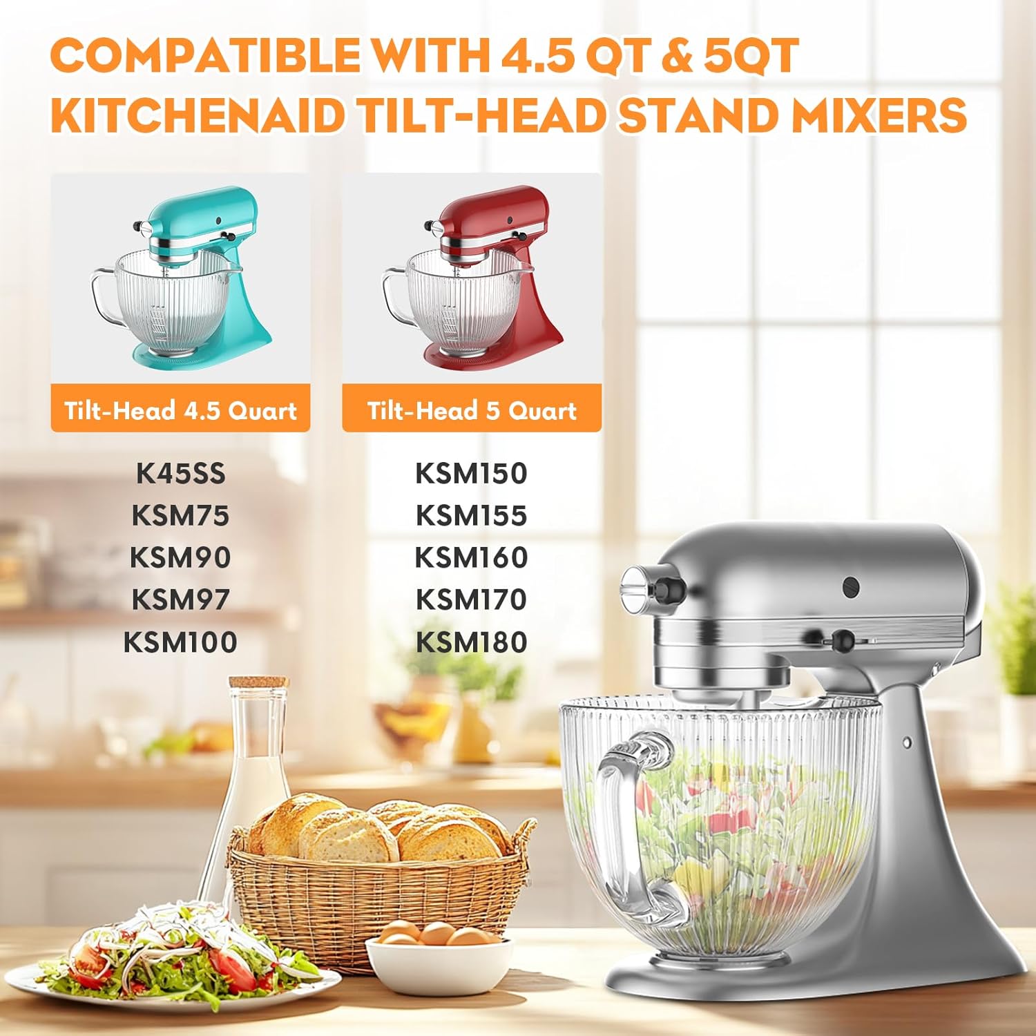 GVODE glazen kom voor Kitchena - Stand Mixer Bowl recensie en prijs