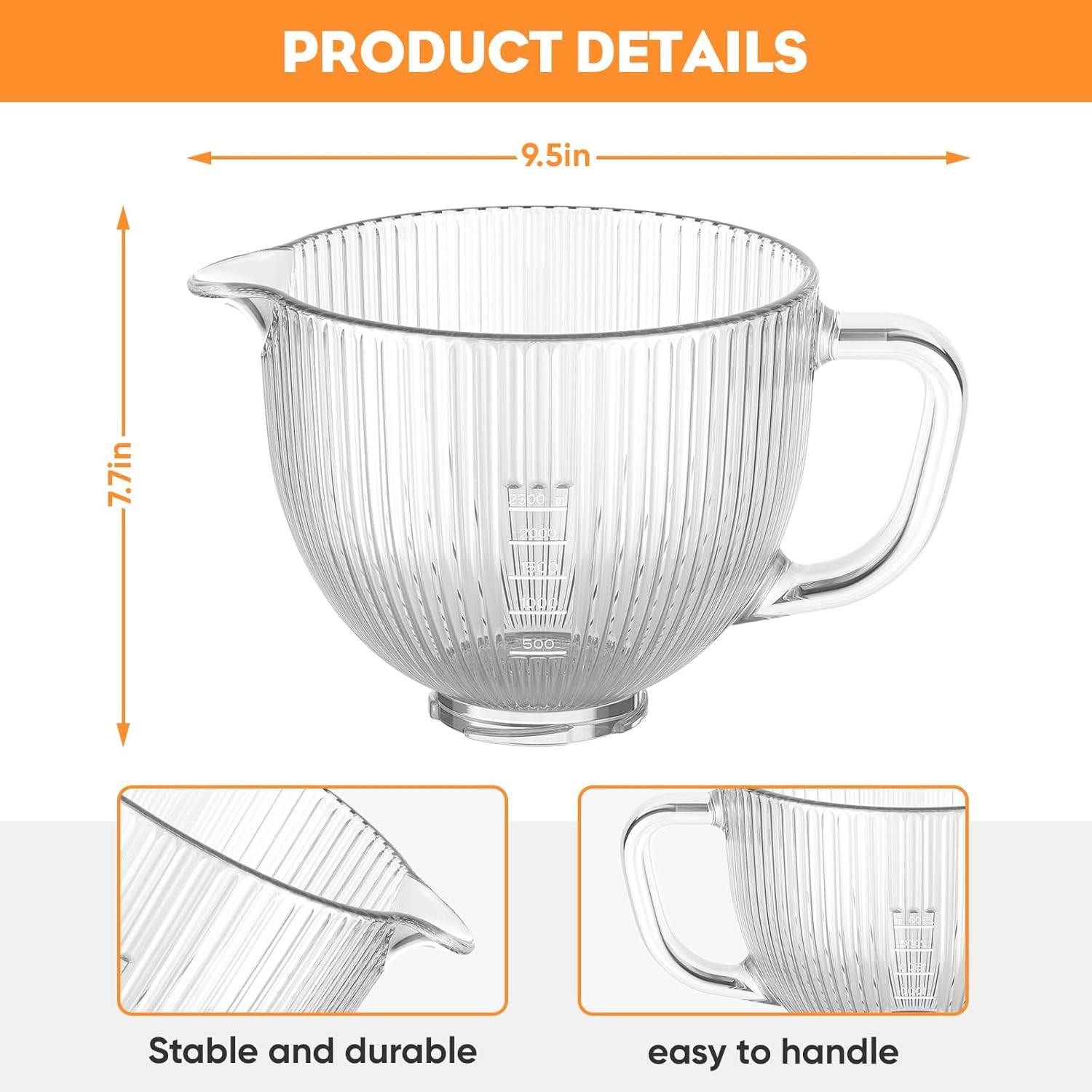 GVODE glazen kom voor Kitchena - Stand Mixer Bowl recensie en prijs