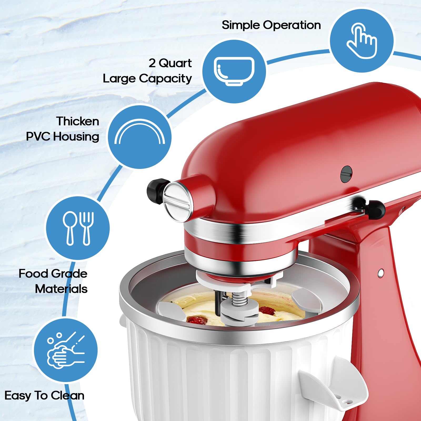 2 Quart ijsmachine-opzetstuk v - Kitchen Appliances Germany recensie en prijs