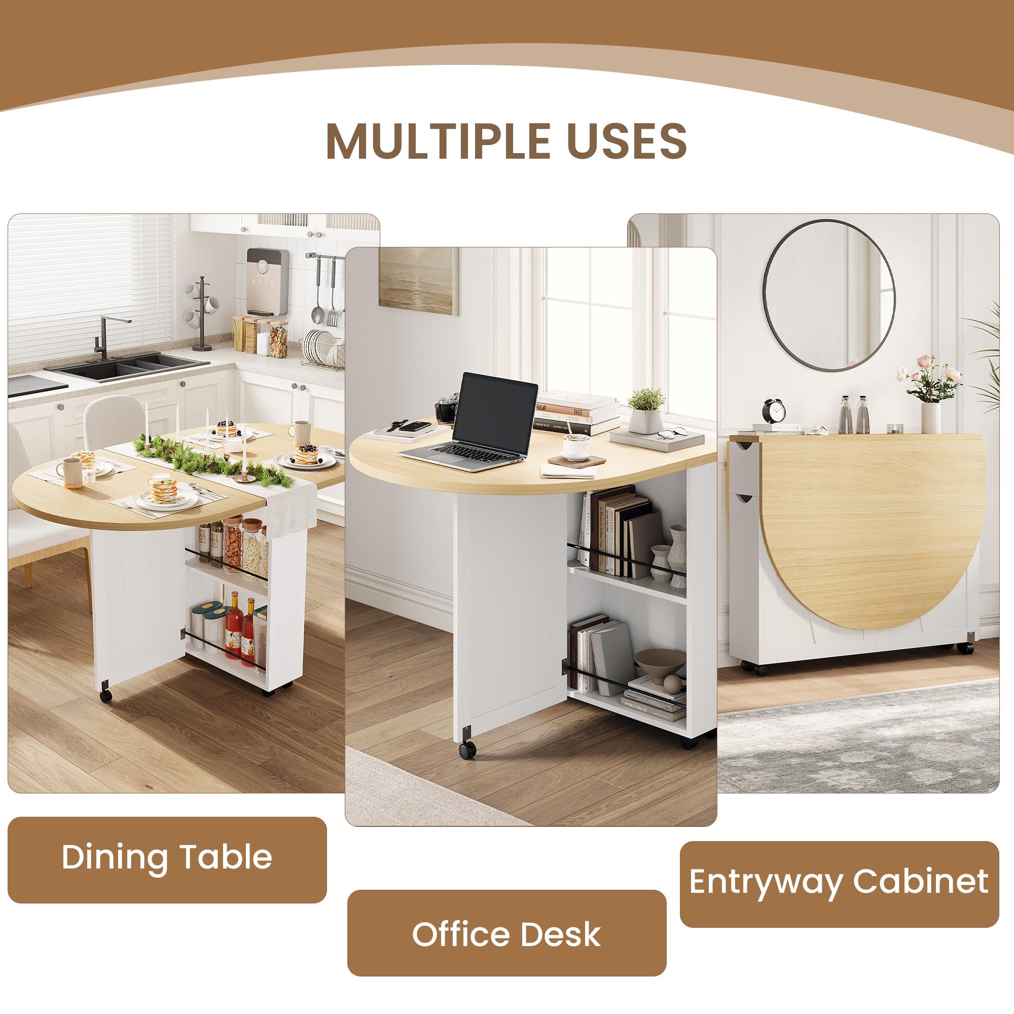 3-in-1 opklapbare eettafel met - Kitchen Appliances Table recensie en prijs